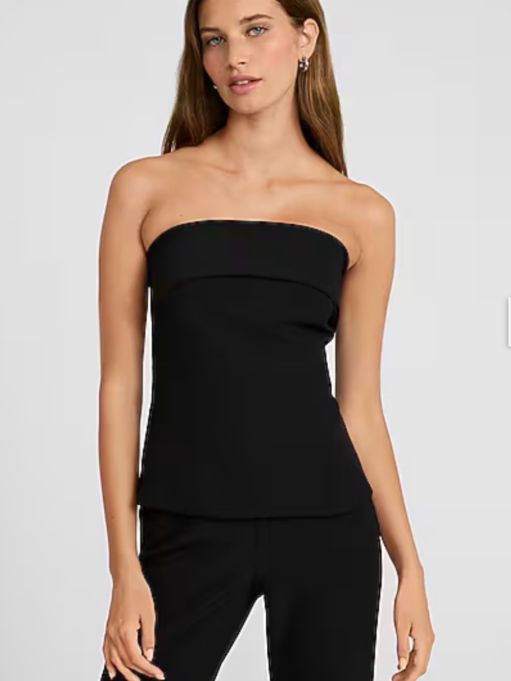 Express Black Strapless Tube Tunic Top